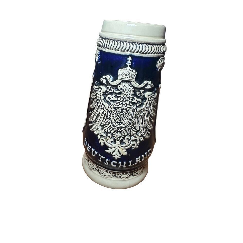 vintage Blue Gerz‎ Deutschland Pewter beer stein germany 16Oz